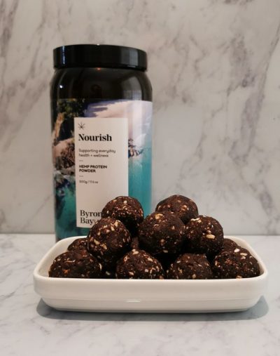 Cocoa and hemp bliss balls